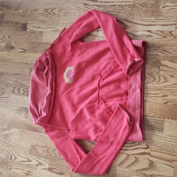 (M) Derek Heart Hippie Lovin' Life Rainbow Graphic Hoodie Retro Y2K Streetwear - Picture 1 of 9